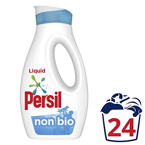 Persil Non Bio 100% recyclable bottle Laundry Washing Liquid Detergent tough on stains, gentle next to sensitive skin 24 Wash 648 ml