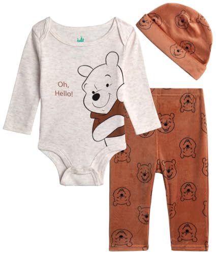 Image of Disney Newborn Baby Take Me Home Set - 3 Piece Newborn Outfit Minnie Mouse, Mickey Mouse, and Winnie the Pooh (Sizes: 0-9M)