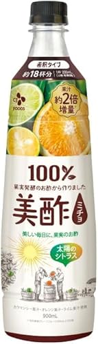 美酢ミチョ 太陽のシトラス 900ml、1本・韓国飲料・ おいしい酢 レモン酢 ミチョ 飲む酢 酢