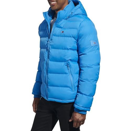 Image of Tommy Hilfiger Men's Hooded Puffer Jacket (Standard and Big & Tall)
