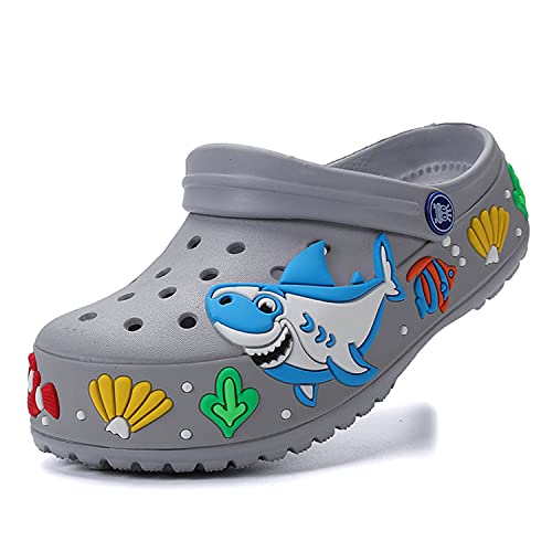 Kids Clogs Slippers Sandals Cartoon Shark Clogs Slides Girls Boys Cute Garden Shoes Children Beach Shower Slippers #TOP11