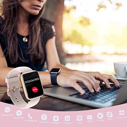 HOAIYO Smart Watches for Women 1.8" Screen with Heart Rate SpO2 Sleep Monitor, 200 Watch Faces - Image 3