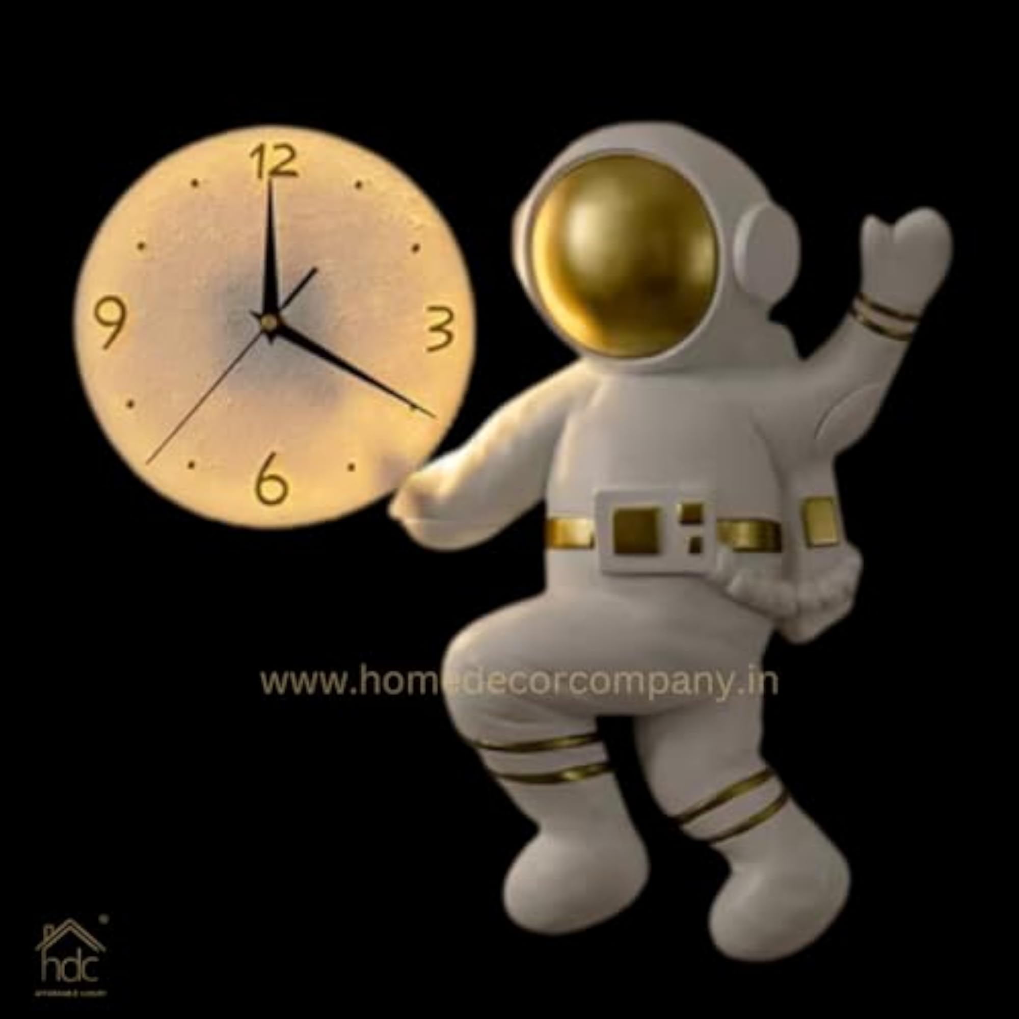 Modern Astronaut LED Wall Lamp with Lighting Clock