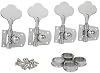 KAISH Gold Cloverleaf Bass Tuning Machines for J Bass & P Bass | Fits Standard, Highway One, Player & Squier Series Jazz Bass/Precision Bass, 11/16" peghead holes 7
