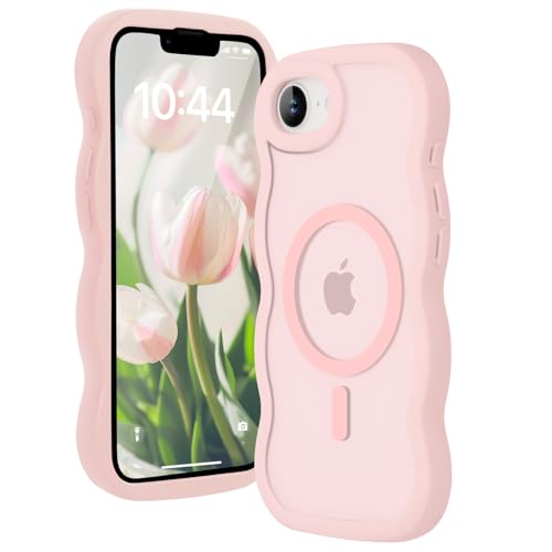 Amzfield Magnetic for iPhone 16e for iPhone 17e Case, Compatible with Magsafe Wavy Frame Cute Design...