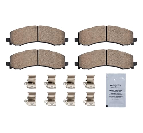 Image of HUSCH D2382 Front Ceramic Brake Pads Kit Fit For Ford Bronco 2023, For Expedition 2022-2023, For F-150 2021-2023, For F-150 Lightning 2022-2023