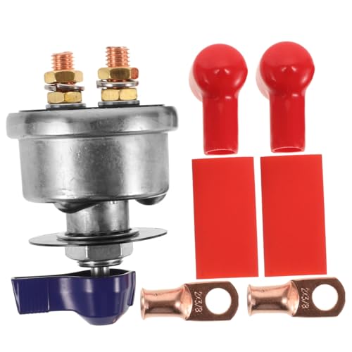 GRIRIW Battery Disconnect Switch Leak-proof Rv Boat Car Battery Shut off Size Post Blade Switch