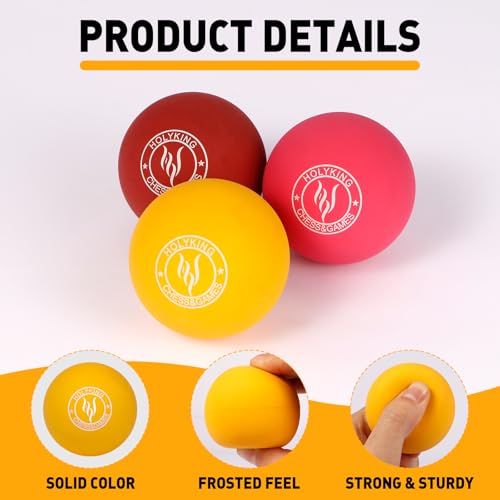 image for HOLYKING High Bounce Rubber Racquetballs Bouncy Tennis Balls 3 Packs C