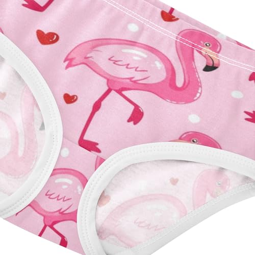 Cotton Girls Underwear Toddler Cute Flamingos Pink Cute Panties Girl Flower Briefs Kids Undies 2t4