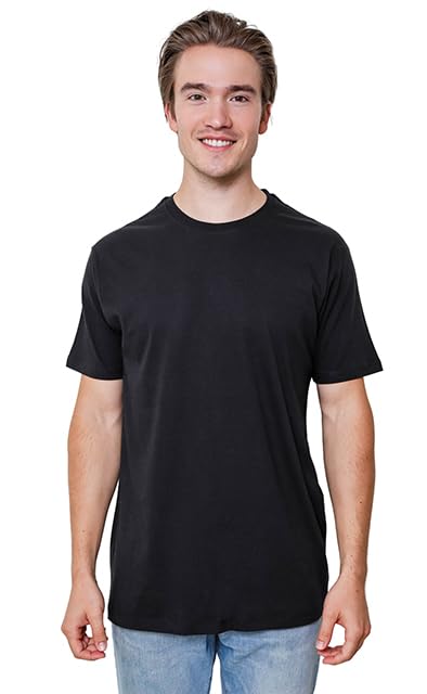 Crewneck Cotton T-Shirts for Men | 4-Pack Crewneck T-Shirts Multipack | Short Sleeve T-Shirts Ideal for Mens Undershirt3