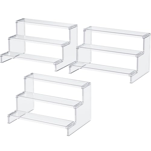 Lifewit Perfume Organizer Stand for Room Decor, Clear, 12" 3-Tier, 3 Pcs