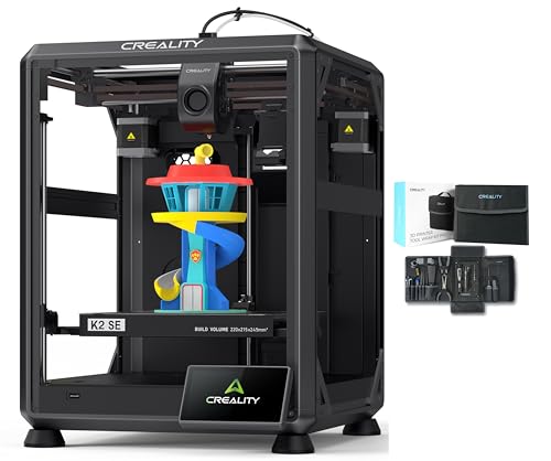 Image of Creality K2 SE 3D Printer, Max High-Speed 500mm /s, Support Multicolor Printing Needs CFS Bundle with 74Pcs 3D Printing Tool Wrap Kit