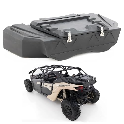 Rough Country Rear Bed Cargo Box for Can-Am Maverick X3 (2 & 4-Seat Models) - 45-Gallon Storage Capacity Watertight Seal High-Impact UV-Resistant Lockable Latches
