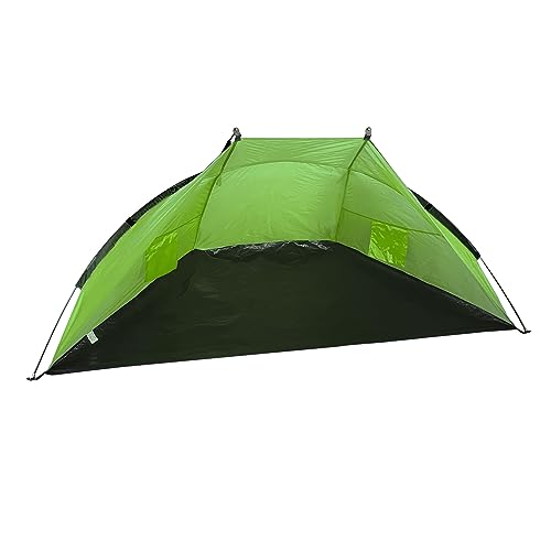 The Secret Home – Tienda de Playa – Alto. 100 cm x Largo. 220 cm x Ancho. 110 cm - Cortavientos Plegable en Color Verde – Tienda Portátil con Bolsa de Transporte – Ideal para Playa