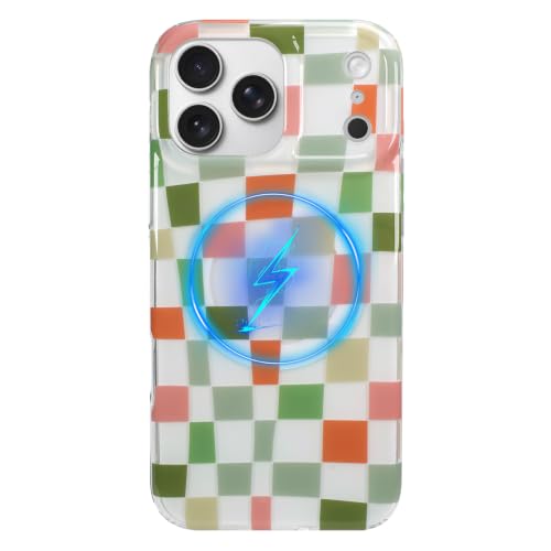 SOKAD Magnetic for iPhone 17 Pro Case Cute Fashion, Colorful Checkered