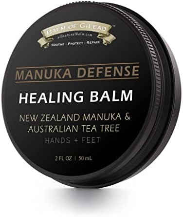 MANUKA DEFENSE Healing Balm with New Zealand Manuka & Australian Tea Tree Oil | INTENSIVE MOISTURE soothes + softens skin irritations like eczema, rashes, dry skin - 2 Fl Oz