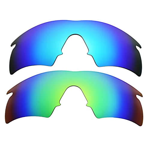 Repuesto de lentes compatibles con Oakley M Frame Hybrid azul verde cristales de sol deportivos