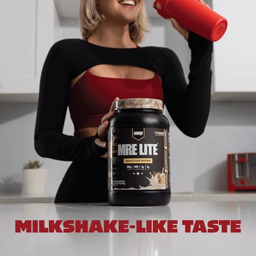 Image of REDCON1 MRE LITE Whole Food Protein Powder, Vanilla Milkshake - Lactose Free & Sugar Free Meal Replacement with Animal Protein Blends - Easy to Digest Formula - Only 1g Carb per Serving (30 Servings)