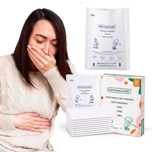 Image of Deo Scented Eco-Friendly Paper Vomit /Urine Bags for Travel, Pack of 50 | Motion Sickness Disposable Emesis Bags| Leak-Proof, Odor Control | Idel For Adults, Kids,Pregnancy & Emergency Use