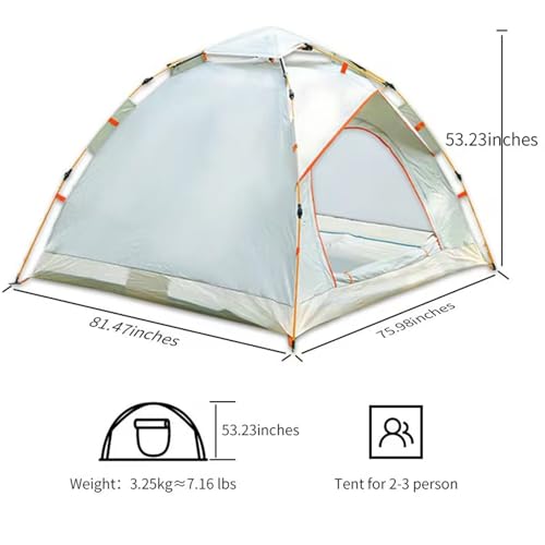 Carpa fácil de montar 2-3 personas pop up impermeable miniatura 2