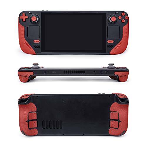 Image of TALONGAMES Controller Grips Compatible with Steam Deck OLED /Steam Deck Controllers, Anti-Slip, Sweat-Absorbent, Textured Skin kit, for Handle Grips, Buttons, Triggers, D-pad (Pro - Red)