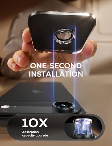 Image of MAGIC JOHN for iPhone Air Camera Lens Protector [Alignment Kit&1:1 Invisible Fit] 9H Aerospace Tempered Glass, Ultra HD, Metal Individual Ring，Case Friendly, Set of 2,Clear