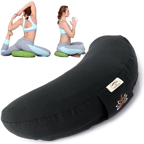 sei Design Halbmond Yogakissen Meditationskissen Yoga Kissen mit...
