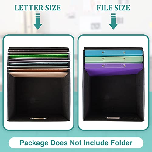 Hoolerry 4 Pcs File Organizer Box With Lids Collapsible Linen Hanging Filing Storage Boxes With Plastic Slide Portable Organizer Folders Bins File Container For Office Home School Supply, Gray #TOP4