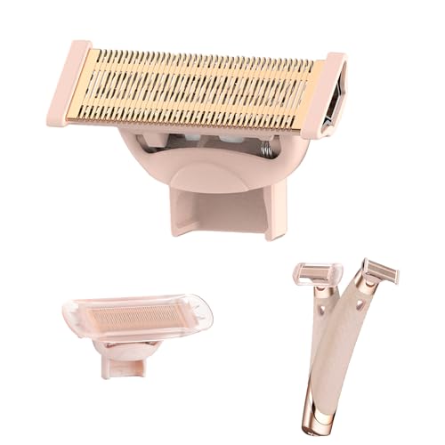 2 Pack Body Razor Replacement Heads for Flawless Nu Razor and Finish Touch Replacement Blades for Women,Rose Gold