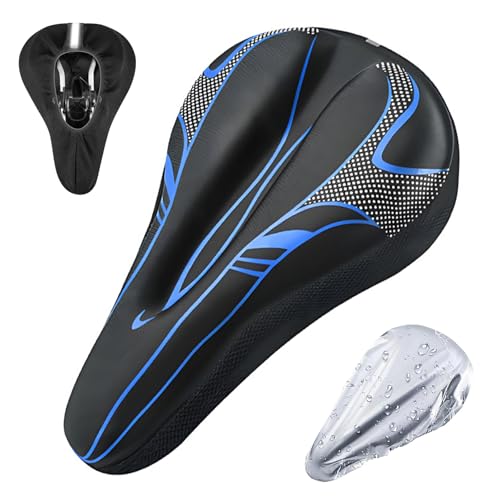 auvstar Vélo Selle Housse,Housse de Siège de Vélo en Gel,Silicone Coussin de Selle pour Vélo,Fait de Silicone et Éponge,Respirant,pour VTT de Montagne,Route,pour...