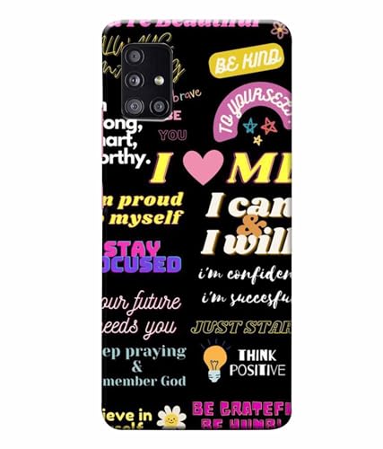Image of Printed Hard Back Case Cover & Compatible for Samsung Galaxy A51 5G | Motivation Energy Quotes (Multicolor) - D1201