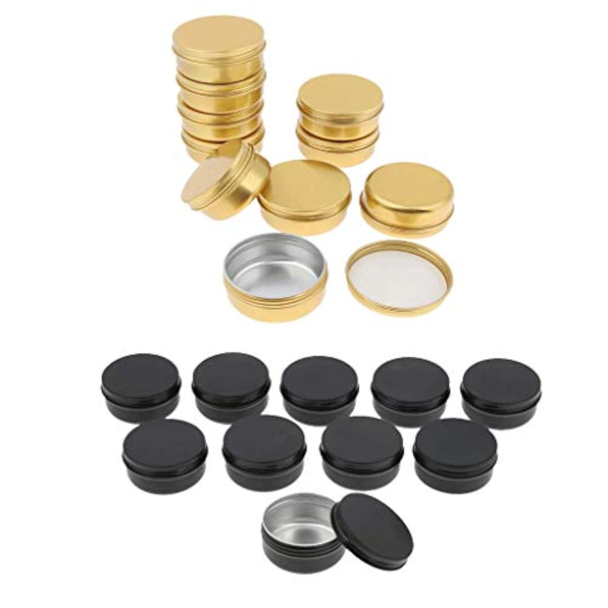 20pcs Empty Metal Cosmetic Containers for Travel