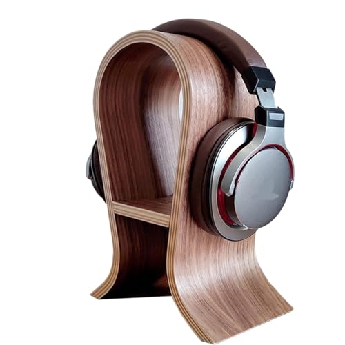 SAGELSHN Soporte Auriculares Soporte Cascos Pantalla De Auriculares para Juegos con Acabado De Nogal, Computadora Creativa, Estante para Auriculares, Juegos De PC Accesorios Gaming