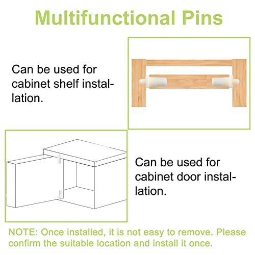 UFURMATE Federbelastete Reparaturstifte, 36 Stück Kunststoff-Jalousien-Reparaturstifte, Schranktür-Reparaturstifte, Ersatz-Reparaturstifte, Schrank-Möbel-Regalstifte, Durchmesser 7,5 mm (weiß)