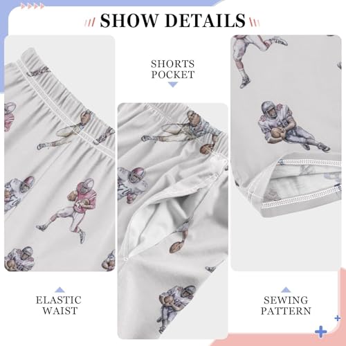 American Football Pattern Lounge Pajama Pants Soft PJ Bottoms for Sleepwear Ages 6-14 Years4