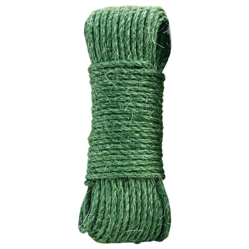 Corda tiragraffi per gatti resistente all'usura, in corda di sisal verde, 6 mm x 20 m, con colla