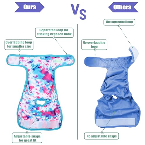 image for wegreeco Washable Reusable Premium Dog Diapers,Pack of 3,Small Dog Pup