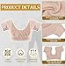 Zhanmai 3 Pcs Underarm Sweat Vest Armpit Sweat Proof Pads for Under Armpits Underarm Proof Pads for Women(White, Black, Beige, X-Large)