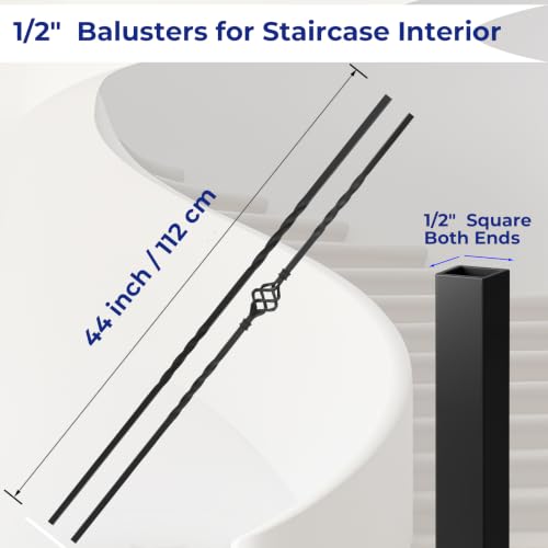 Sidasu 30-Pack Iron Balusters for Staircase Interior, Basket & Twist Design by Sidasu - Used condition - Image 2