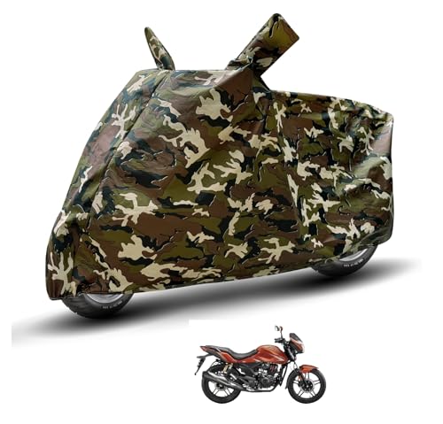 Image of Auto Hub Waterproof Bike Cover Compatible with Hero CBZ Extreme Dustproof, UV Protection Two Wheeler Bike CBZ Extreme Cover - Army Print