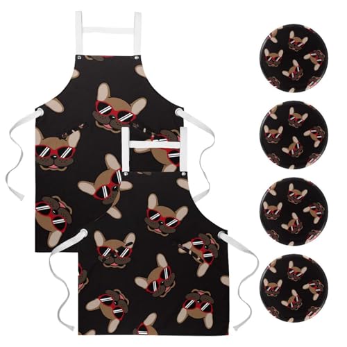 Tablier de cuisine bouledogue pour protéger vos vêtements au travail