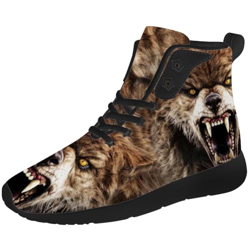 Wolf Shoes for Men Women High Top Sneakers High Top Shoes Gifts for Boyfriend Girlfriend - Main Image