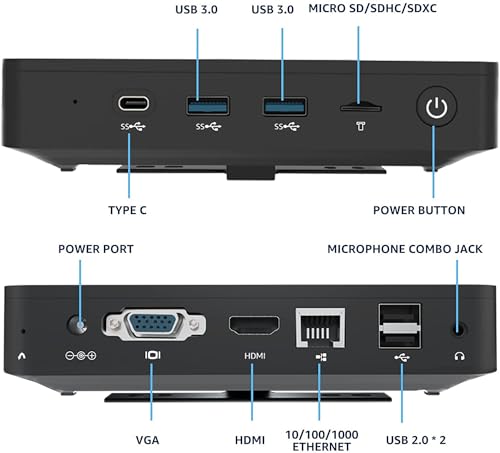 Image of wo-we Mini PC with Intel Celeron N4020 Processor, Intel UHD Graphics 600 Delivers 4K Crisp Visual expereience,4GB RAM, 128GB eMMC