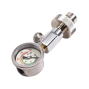 Evarbuild Duiken Tank Druk Testen Checker Din 232/300 Bar met 400Bar/6000Psi Gauge