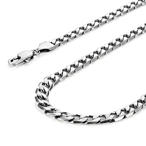 Urban Jewelry Classic Mens Necklace 316L Stainless Steel Silver Chain Color 18"(6mm)
