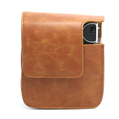 Image of ZENKO Protective Camera Case for Instant Mini 90 Leather Bag with Adjustable Shoulder Strap-Brown
