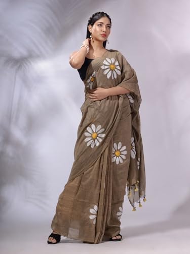 Image of Yashika Women's Georgette Floral Printed Saree With Unstitched Blouse Piece |saree for Women | New Sari | Saree