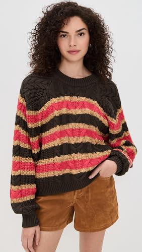 Free People Women's Frankie Cable Striped Pul2