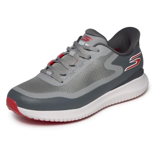 Skechers Men's Flight Spikeless Slip-in Golf Shoe Sneaker, Gray, 9.5