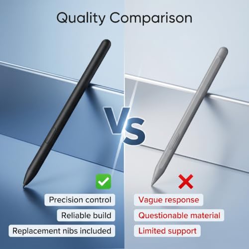 Lápiz óptico de precisión con 4096 niveles de presión para diseñar en tu tableta Tab S10 FE negra 5